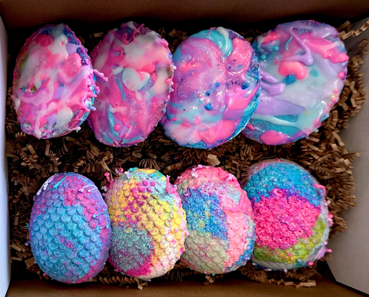 Mermaid Eggs - 8 Pack of Bath Bombs